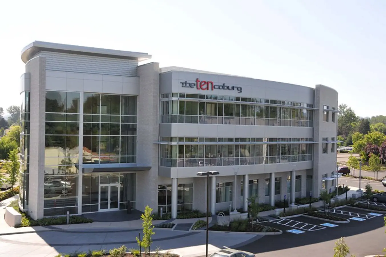 The Ten Coburg dental practice building exterior in Eugene, Oregon.
